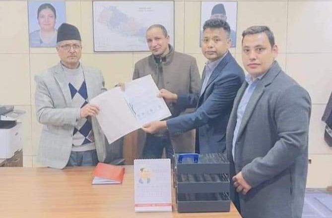 कोरियाको तर्फबाट सरकारलाइ ध्यानाकर्षण ज्ञापनपत्र बुझाईयो  