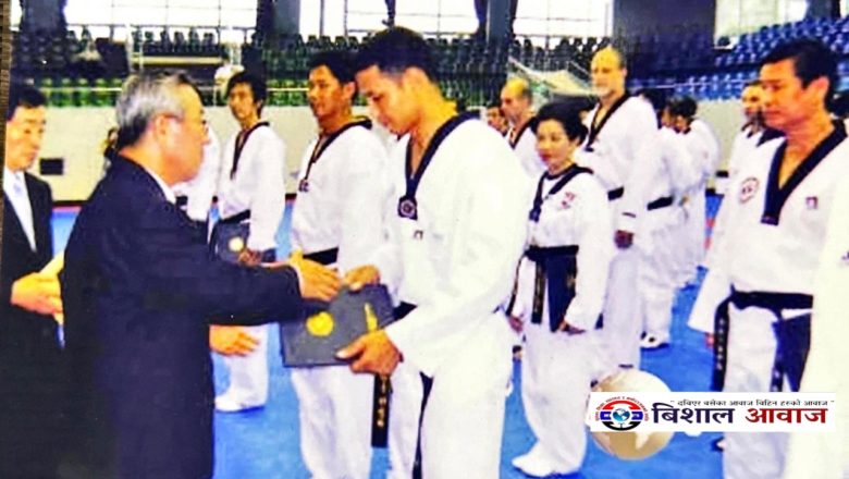 भजिन्द्रबहादुर क्षेत्रीले पाए  तेक्वान्दोको छैटौं डान