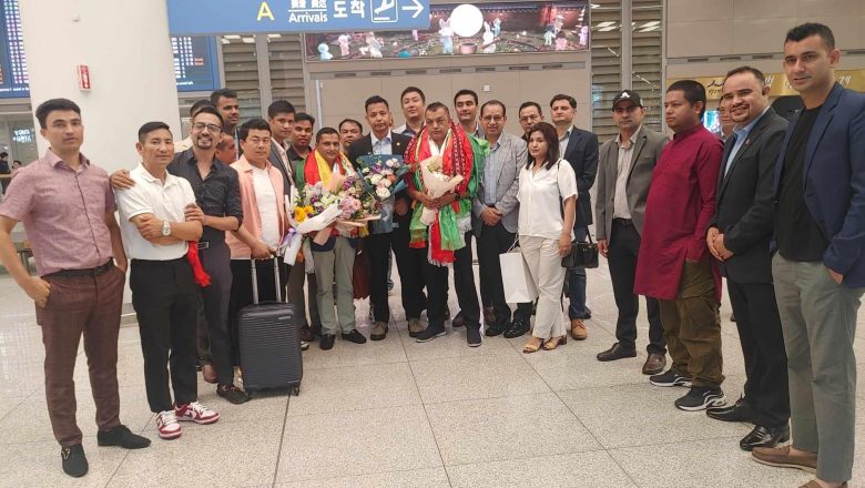 बृहत अन्तरक्रिया कार्यक्रमको लागि माननिय गगन थापा कोरिया अवतरण